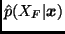 $\hat{p}(X_F \vert \bmath{x})$