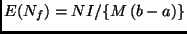 $E(N_f)=NI/\{M \, (b-a)\}$