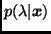 $p(\lambda \vert \bmath{x})$