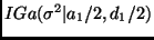 $IGa(\sigma^2\vert a_1/2,d_1/2)$