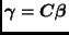 $\bmath{\gamma} = \bmath{C}\bmath{\beta}$