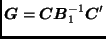 $\bmath{G}=\bmath{C}\bmath{B}_1^{-1}\bmath{C}'$