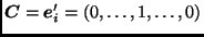 $\bmath{C}=\bmath{e}_i'=(0,\ldots,1,\ldots,0)$