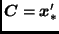 $\bmath{C}=\bmath{x}_*'$