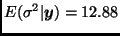 $E(\sigma^2\vert\bmath{y}) = 12.88$