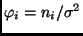 $\varphi_i=n_i/\sigma^2$